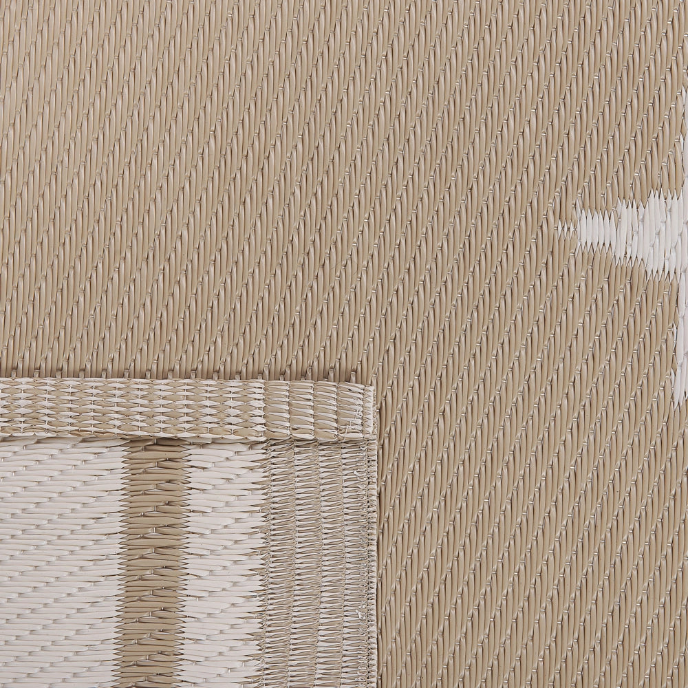 Tappeto per esterno Mat Beige Sintetico 120 x 180 cm Motivo a Stelle Eco Friendly Moderno
