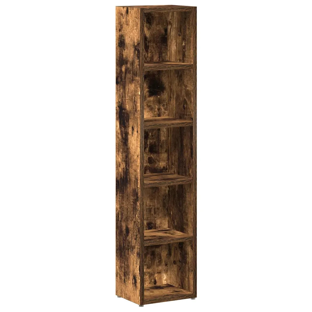 Mobili Porta CD 2pz Rovere Fumo 21x16x93,5cm Legno Multistrato 815318