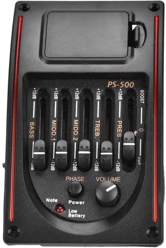 Amplificatore per chitarra acustica con tuner - Formato compatto - Equalizzatore a 5 bande - Ideale per musicisti - Con tuner integrato