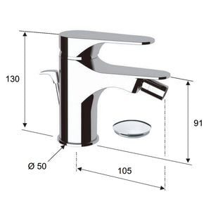 Rubinetto bidet con o senza scarico - serie class line