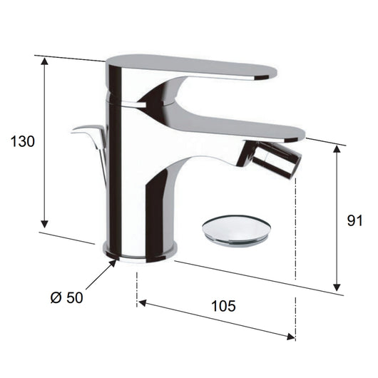 Rubinetto bidet con o senza scarico - serie class line