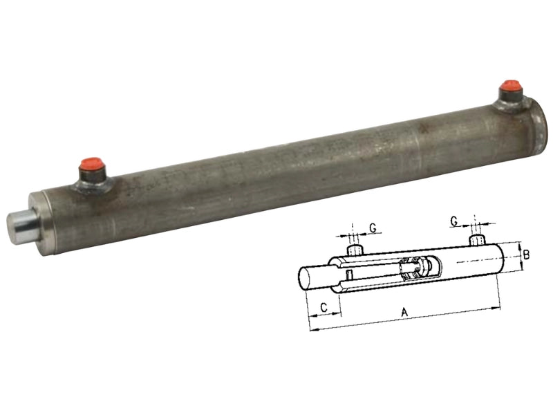 Cilindro doppio effetto Cermag senza supporti attacco alesaggio 40mm - 83263