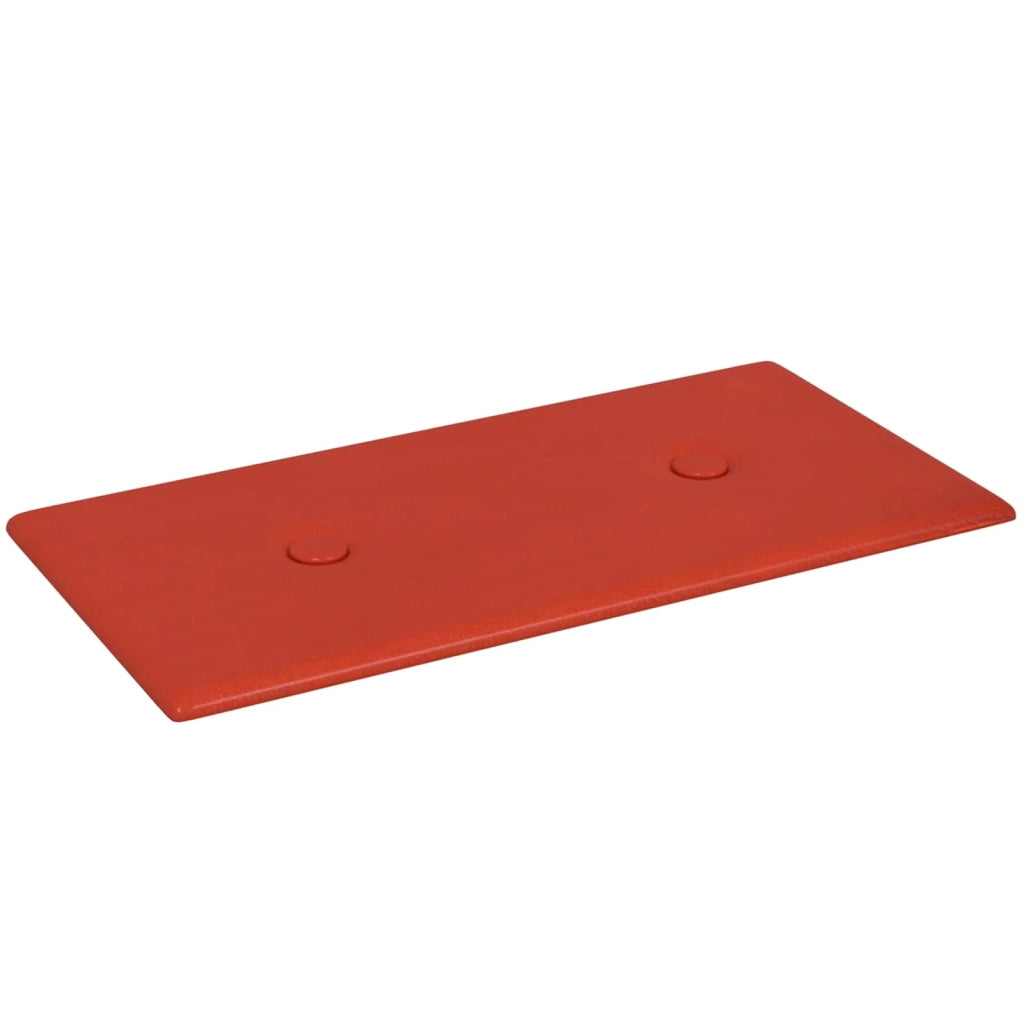 Testiera da Parete 12 pcs Rosso 30 x 15 cm Pelle Sintetica 42046508