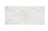 Testiera anticata bianca intagliata a mano