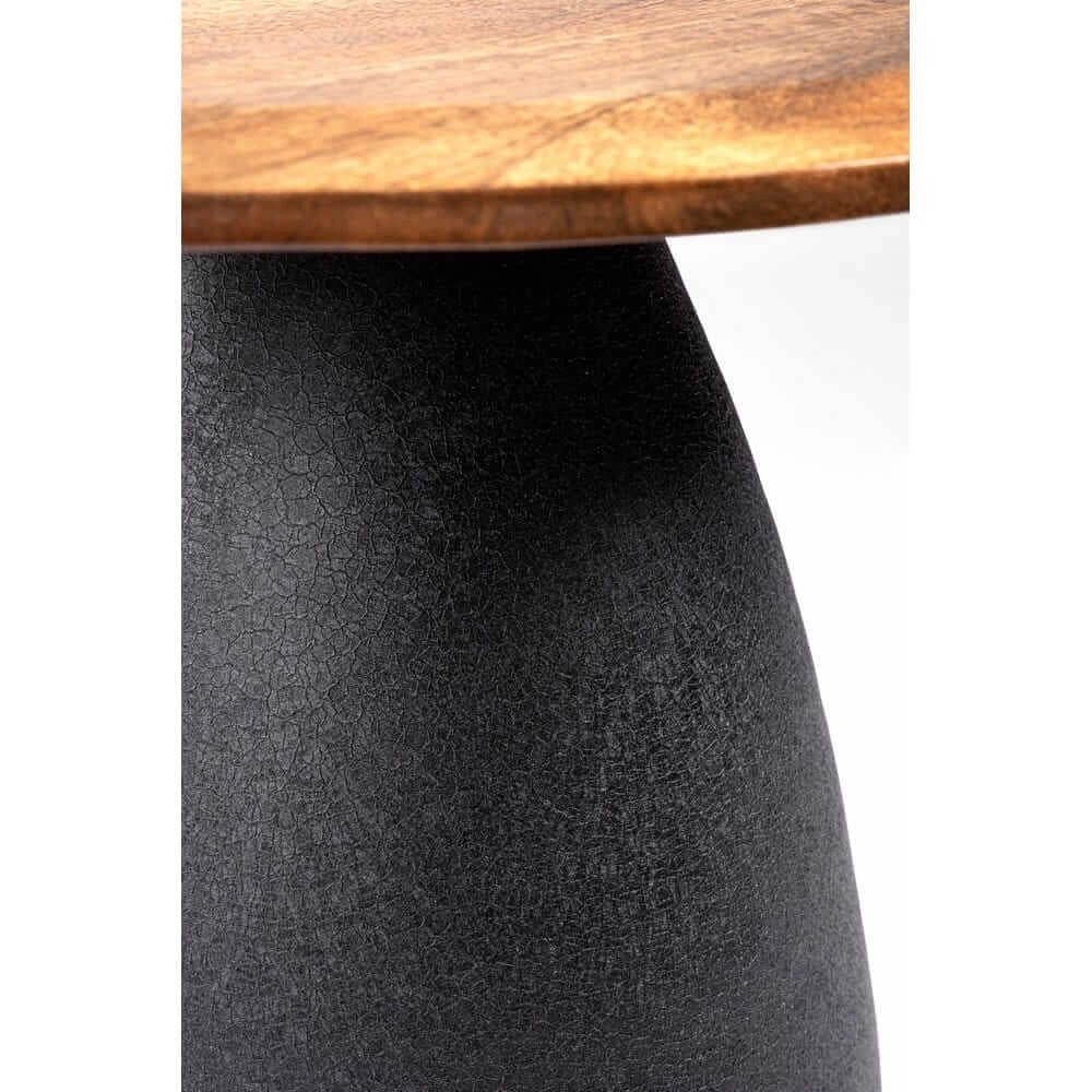 Tavolo Rotondo in Legno con Base Conica Nera 140 cm - FRANKLIN
