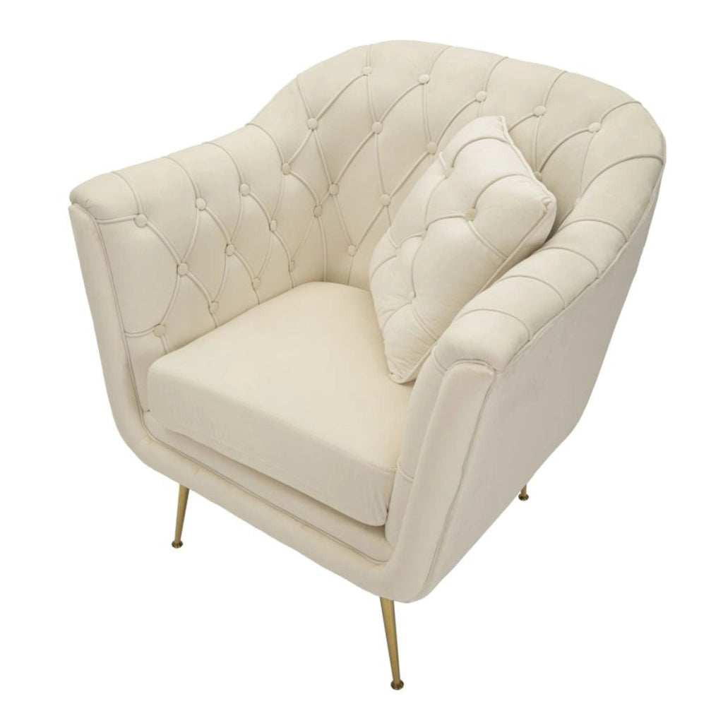 Poltrona VKH895, Beige, Poliestere, 88x83x91 cm