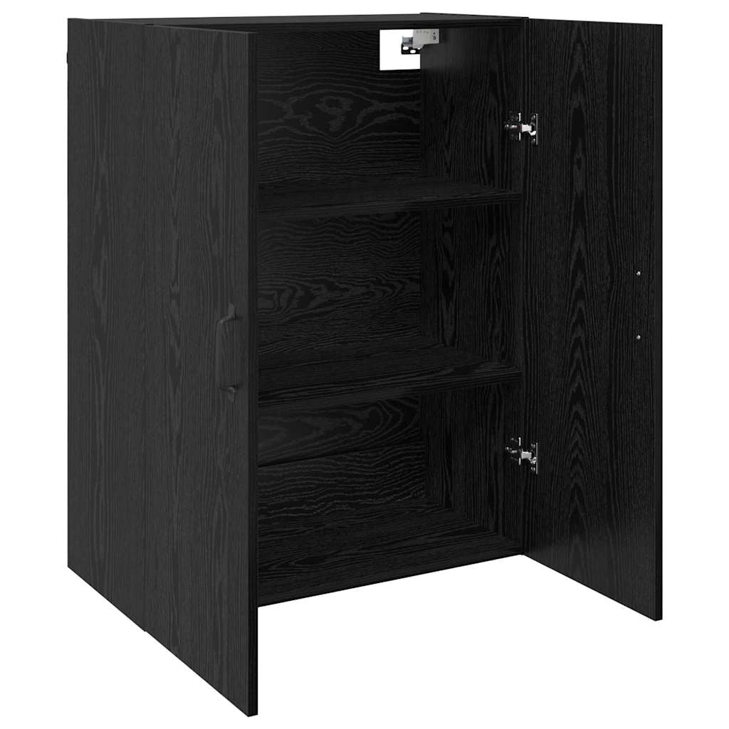 Set di 2 mobili da parete moderni con 4 ante a battente 69,5 x 34 x 90 cm in legno ingegnerizzato rovere nero 02_0056057