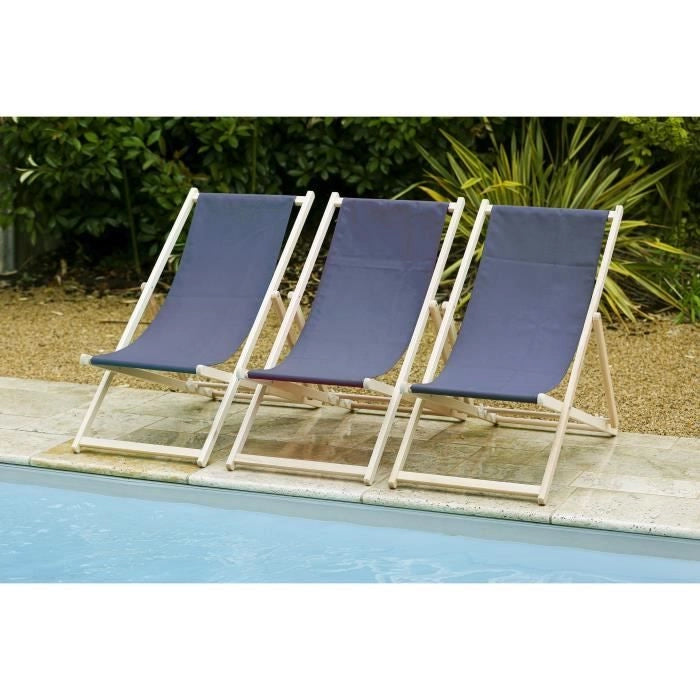 Sedia a sdraio pinzata - GIARDINO PRIVATO - MONTE CARLO - Ardesia - F100