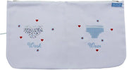 Wascioletto pieghevole, contenitore per la raccolta della biancheria, contenitore per la biancheria sporca e pulita, spazio di stoccaggio per la biancheria sporca e pulita, 50x25cm, 100% cotone, decorato a maglia, Fairtrade
