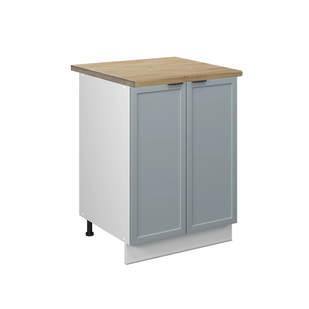 Mobiletto base cucina Fame-Line Blu-grigio chiaro/Bianco 60 cm, PL Rovere Vicco