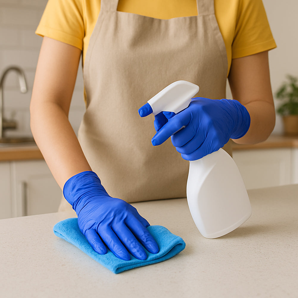 1000 x Guanti in Nitrile Monouso Blu Cobalto Senza Polvere e Lattice Taglia XL