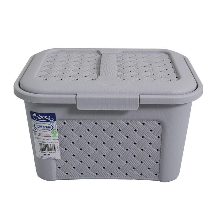 COFANETTO BEAUTY TRAFORATO GRIGIO CON COPERCHIO A SCATTO