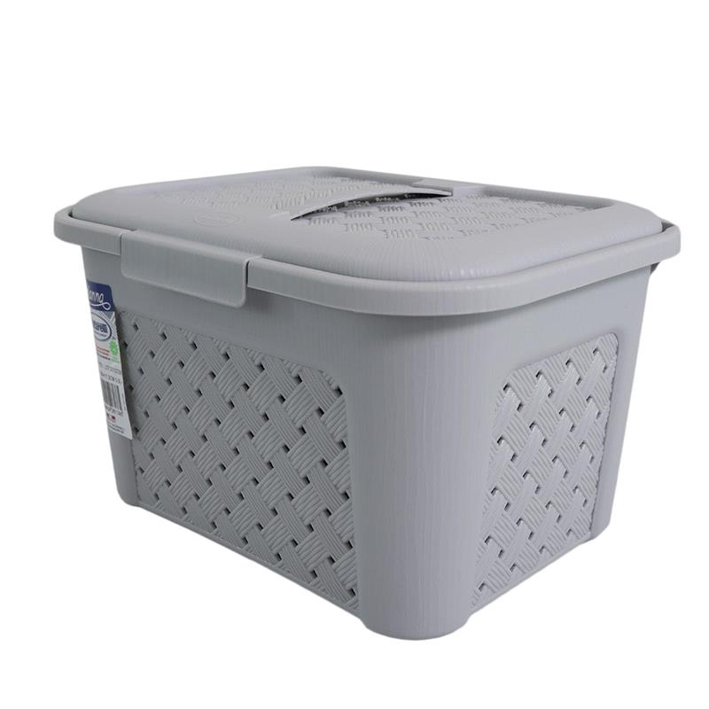 COFANETTO BEAUTY TRAFORATO GRIGIO CON COPERCHIO A SCATTO