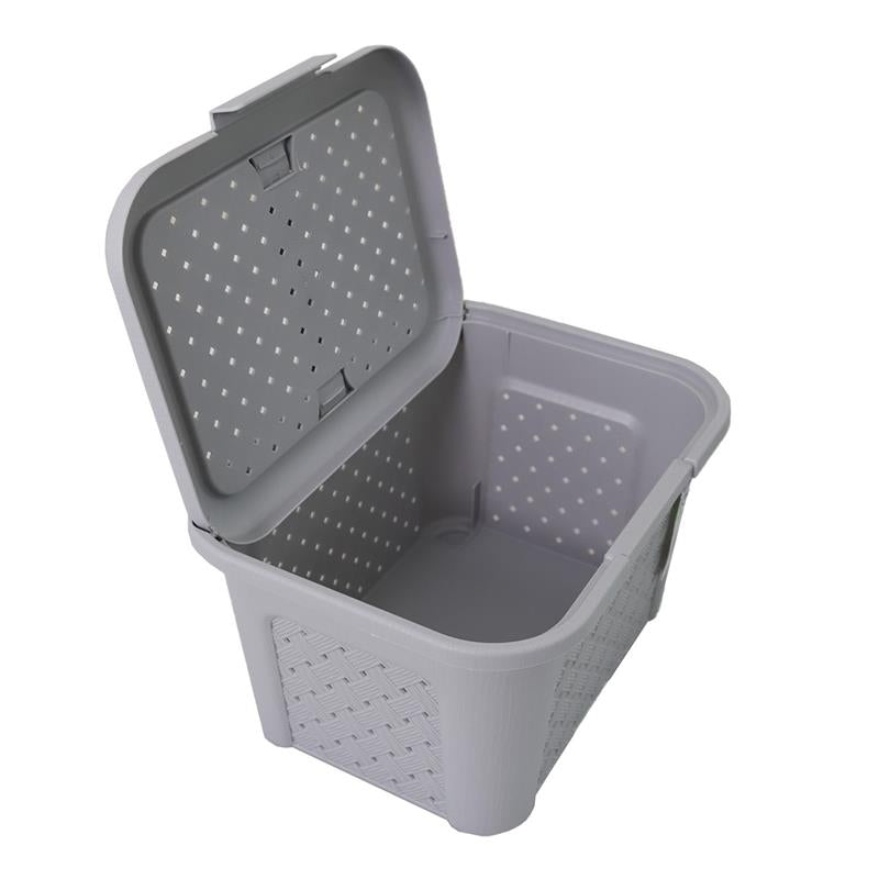 COFANETTO BEAUTY TRAFORATO GRIGIO CON COPERCHIO A SCATTO