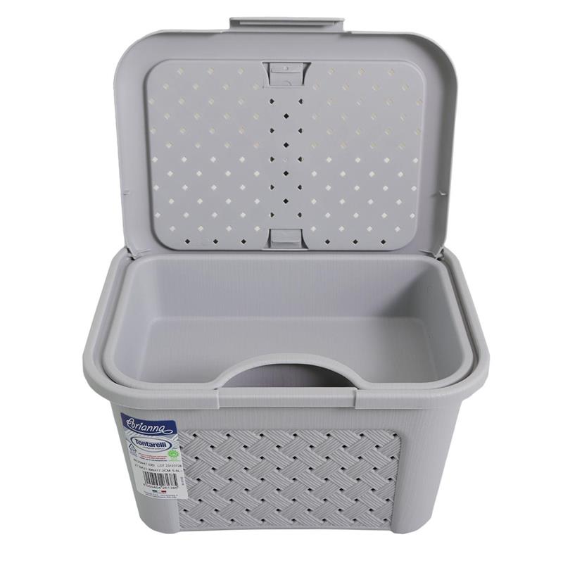 COFANETTO BEAUTY TRAFORATO GRIGIO CON COPERCHIO A SCATTO