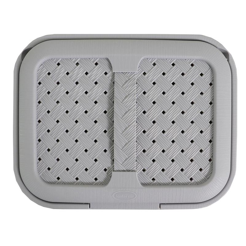 COFANETTO BEAUTY TRAFORATO GRIGIO CON COPERCHIO A SCATTO