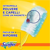KIT SWIFFER PIUMINO CATTURAPOLVERE (1 MANICO + 7 RICAMBI) EFFICACE SUL 100% DELLA POLVERE