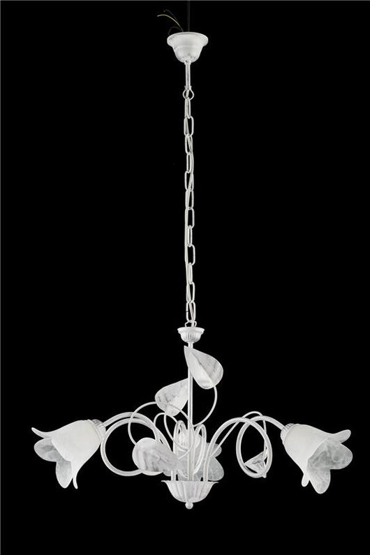 MILANO LAMPADARIO A SOSPENSIONE IN METALLO DESIGN MODERNO COLORE BIANCO E ARGENTO E14 3 LUCI 46 WATT