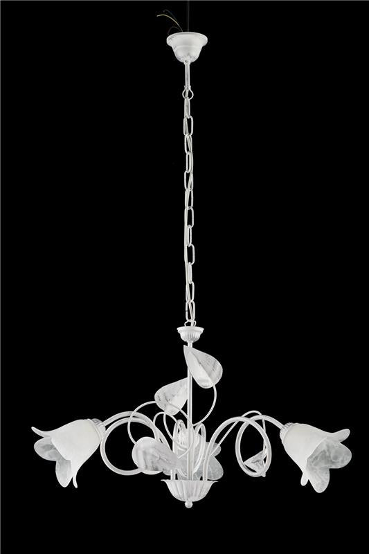 MILANO LAMPADARIO A SOSPENSIONE IN METALLO DESIGN MODERNO COLORE BIANCO E ARGENTO E14 3 LUCI 46 WATT