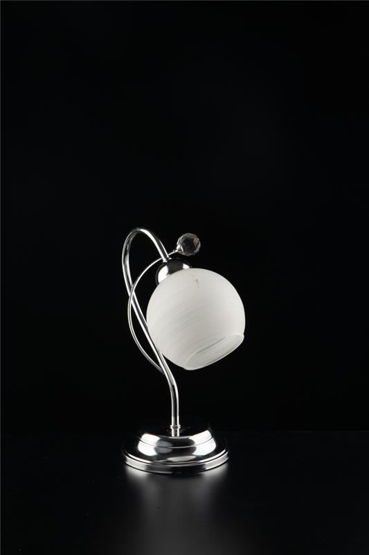 SAMU LUME DESIGN MODERNO IN METALLO COLORE CROMATO E14 1 LUCE 46 WATT 14X14X40 CM