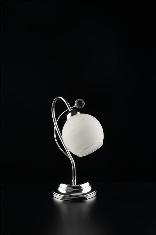 SAMU LUME DESIGN MODERNO IN METALLO COLORE CROMATO E14 1 LUCE 46 WATT 14X14X40 CM