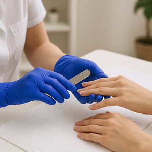 1000 x Guanti in Nitrile Monouso Blu Cobalto Senza Polvere e Lattice Taglia L