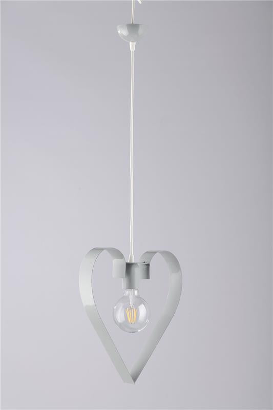 TRENDY LAMPADARIO DESIGN MODERNO IN METALLO COLORE GRIGIO E27 1 LUCE 57 WATT 106X29 CM