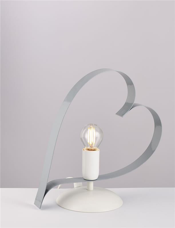 TRENDY LUME DESIGN MODERNO IN METALLO COLORE GRIGIO E14 1 LUCE 46 WATT 14X14X35 CM