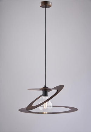 SUSY LAMPADARIO IN METALLO DESIGN MODERNO COLORE MARRONE E ORO E27 1 LUCE 57 WATT 83X40 CM