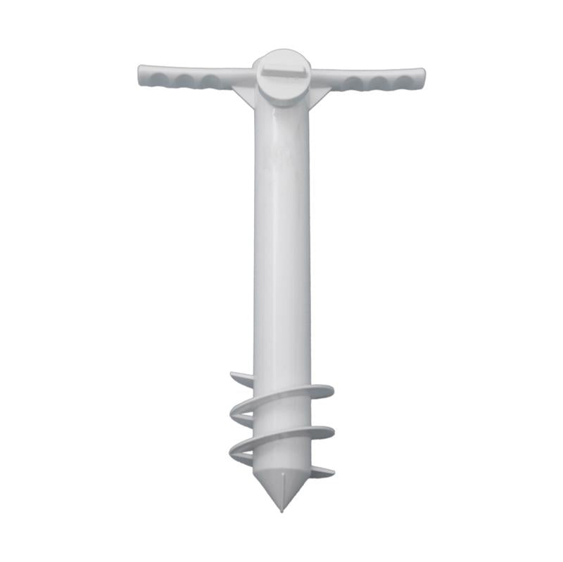 MA MAISON PUNTA PER OMBRELLONE DA SPIAGGIA 42 CM CON MANICO PER PIANTARE L'OMBRELLONE FACILMENTE COLORE BIANCO