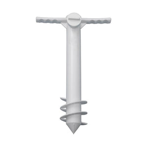 MA MAISON PUNTA PER OMBRELLONE DA SPIAGGIA 42 CM CON MANICO PER PIANTARE L'OMBRELLONE FACILMENTE COLORE BIANCO