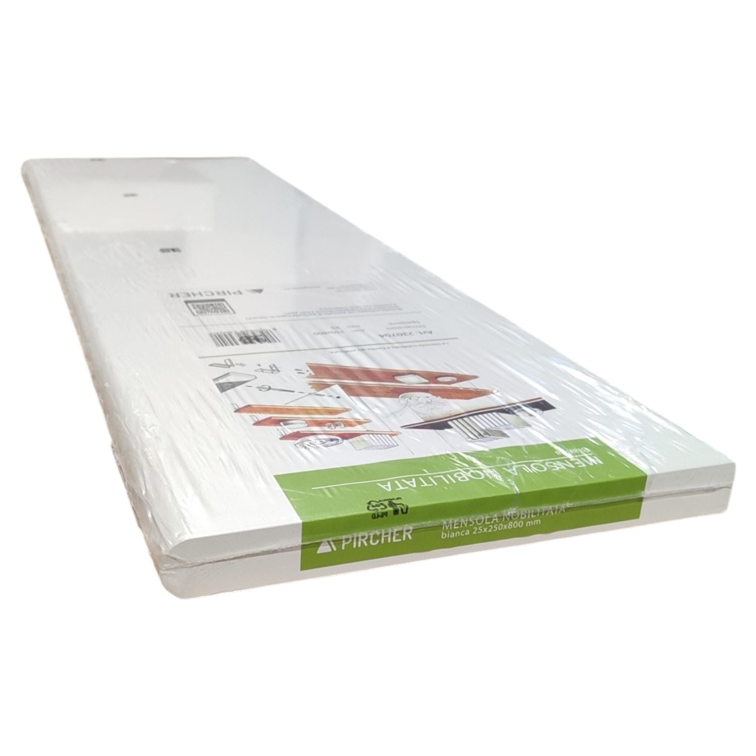 MENSOLA IN LEGNO BIANCO  60X25