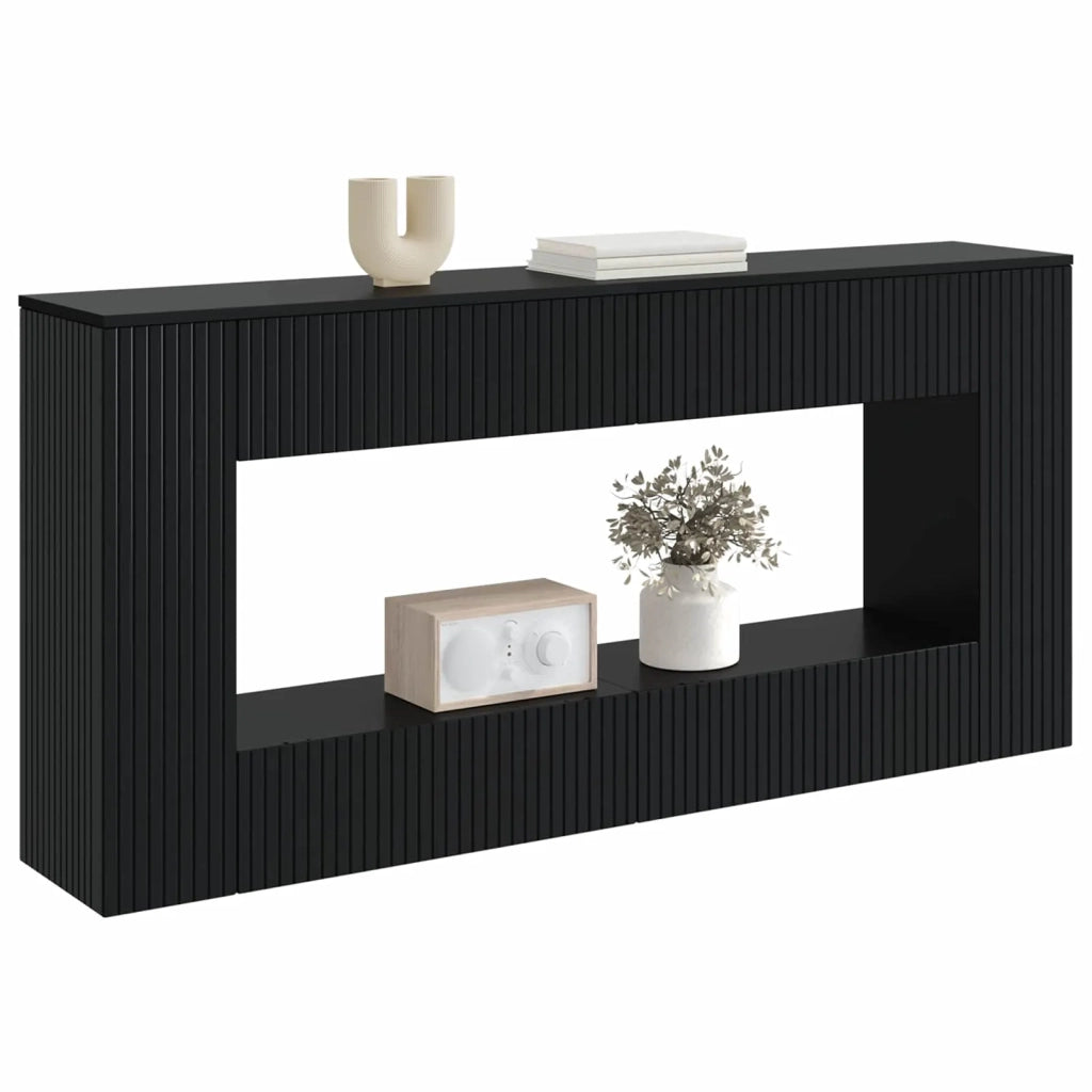 Tavolo consolle Nero 155 x 29 x 74 cm Legno ingegnerizzato 899887