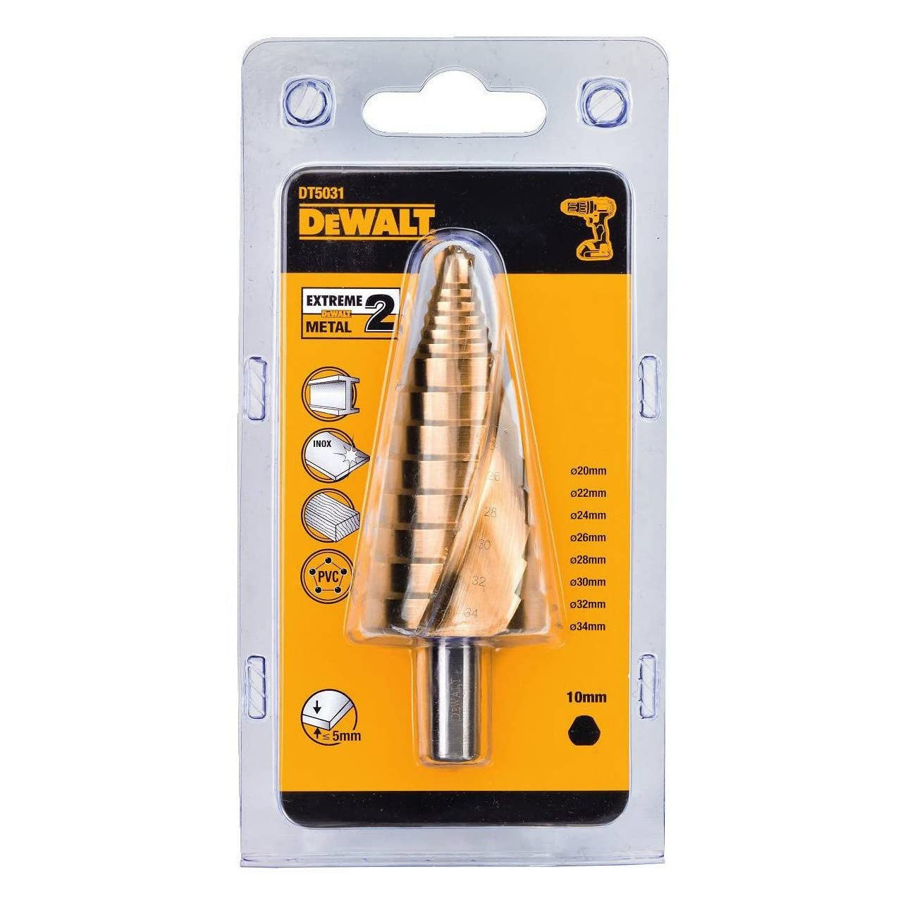 PUNTA A GRADINI DEWALT CODOLO CON ATTACCO ESAGONALE DA 10mm - DT5031-QZ