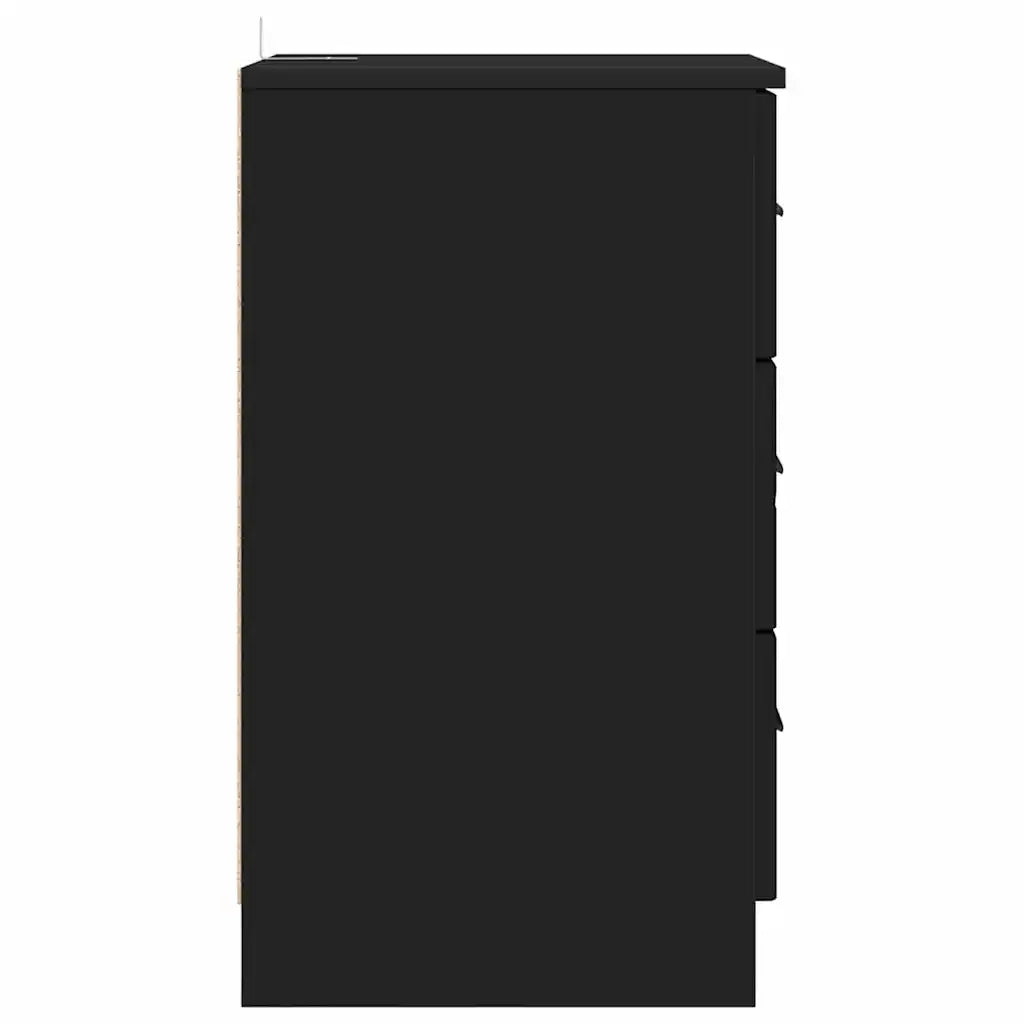 Armadio da Notte Nero 38 x 38 x 66 cm Legno multistrato 883375