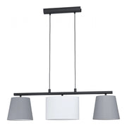 Sospensione Almeida 3Xe14 Paralumi Tessuto Assortiti Multicolor L86 Cm Eglo