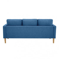 Divano 3 Posti Ramsey 180x73x82 h cm in Tessuto Blu