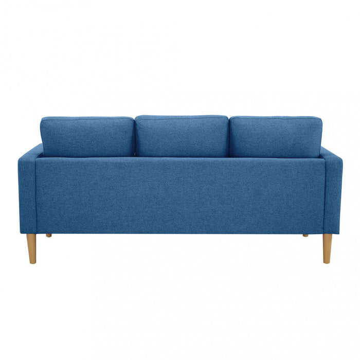 Divano 3 Posti Ramsey 180x73x82 h cm in Tessuto Blu