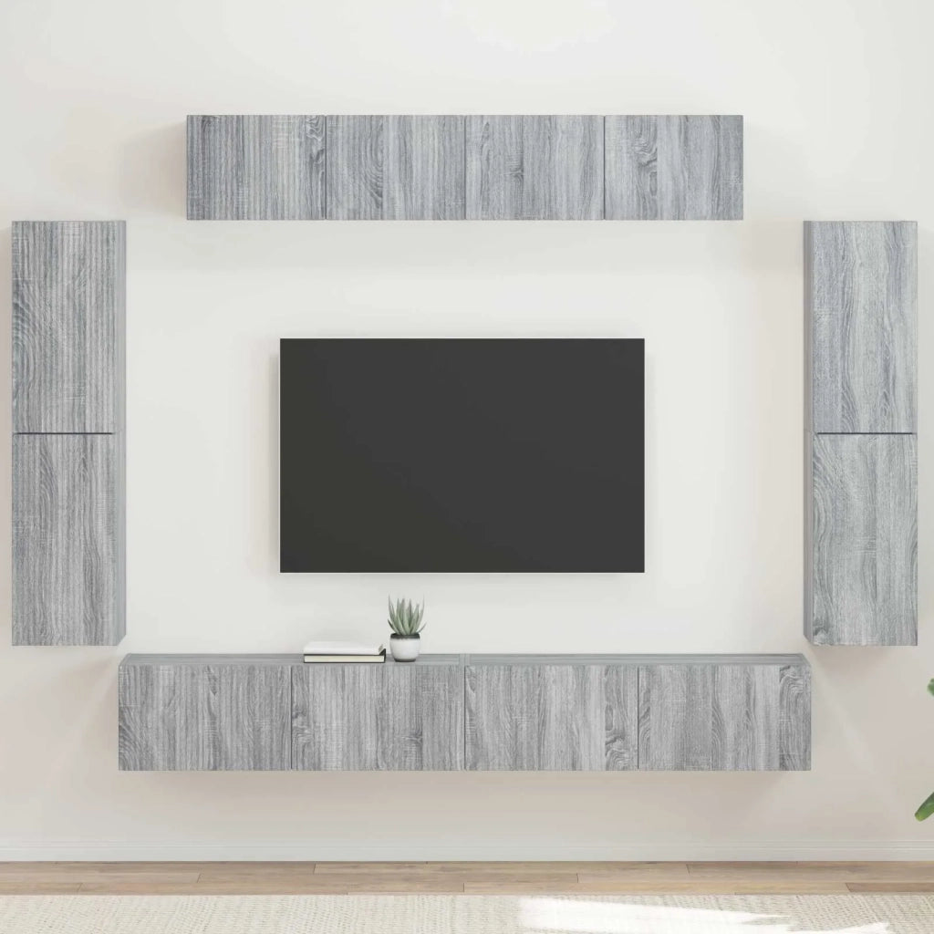Mobile TV 8 pcs Grigio Sonoma