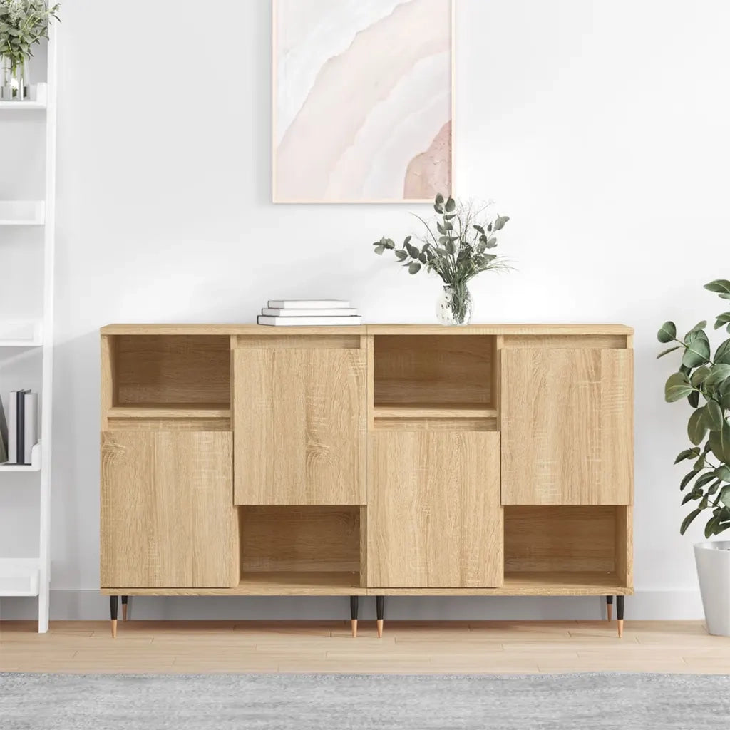 Credenze 2 pz | Madia | Buffet da pranzo | Armadio da pranzo Rovere Sonoma in Legno Multistrato