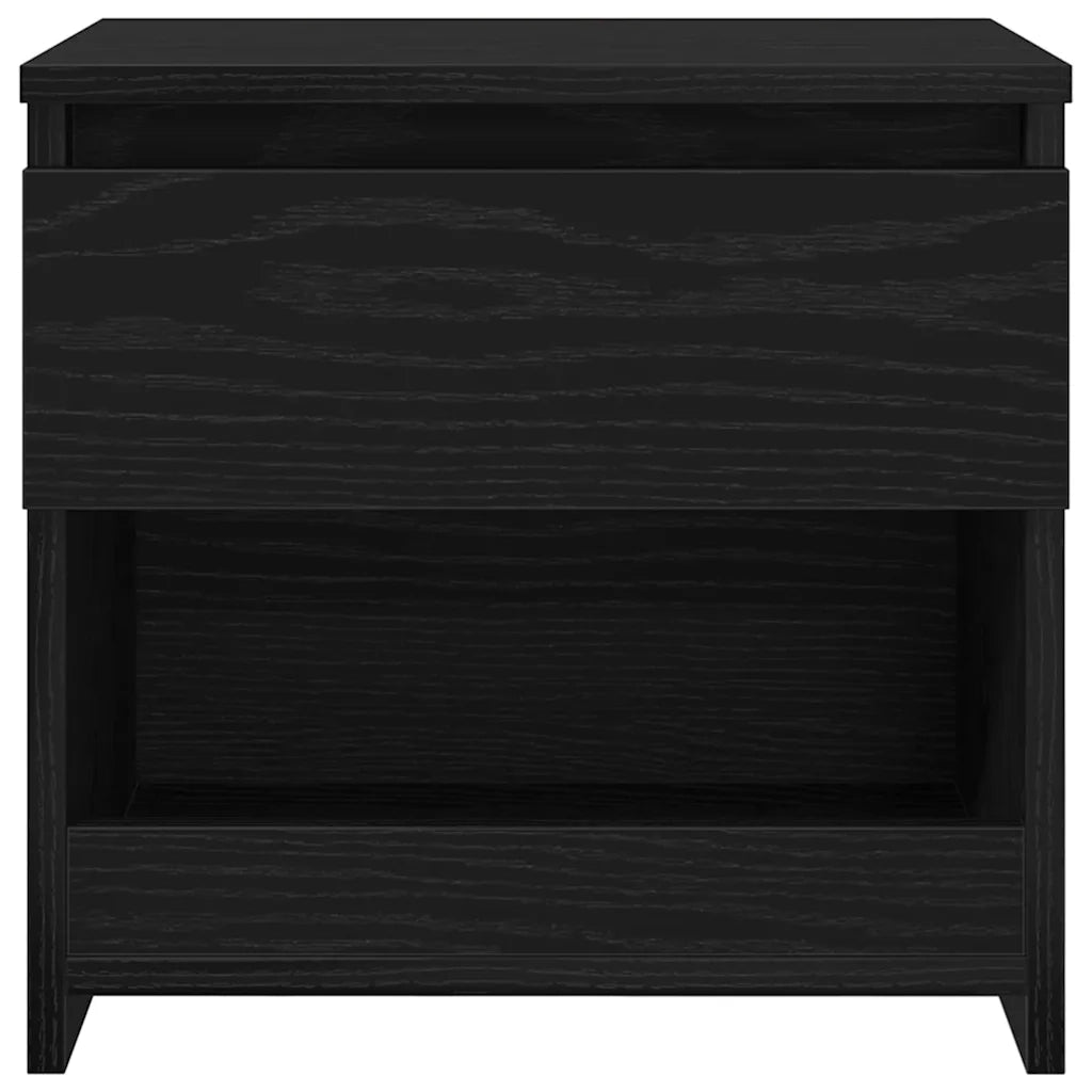 Set di 2 Comodini | Armadio da Notte | Mobiletto da notte Rovere Nero 40 x 30 x 39 cm