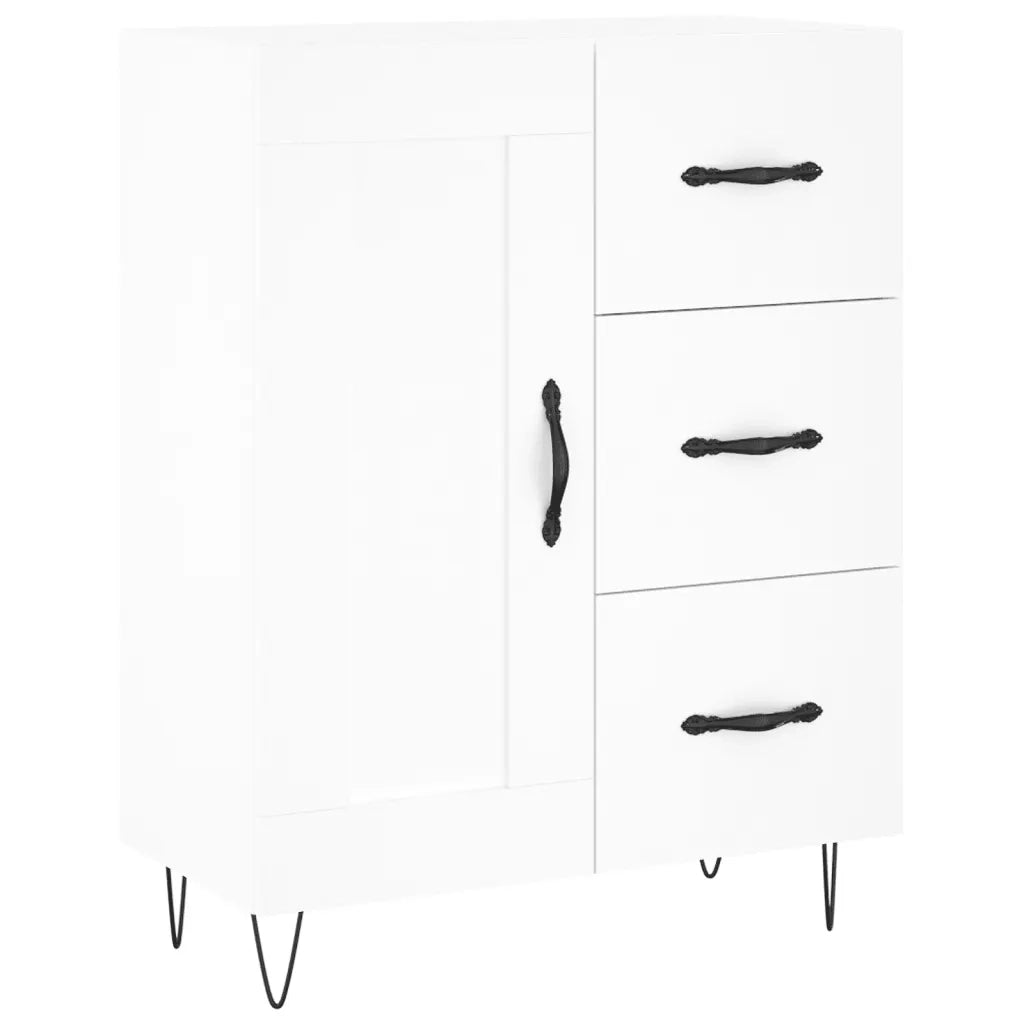 Credenza-Buffet-Armadio da cucina Bianca 69,5x34x90 cm in Legno Multistrato 335414