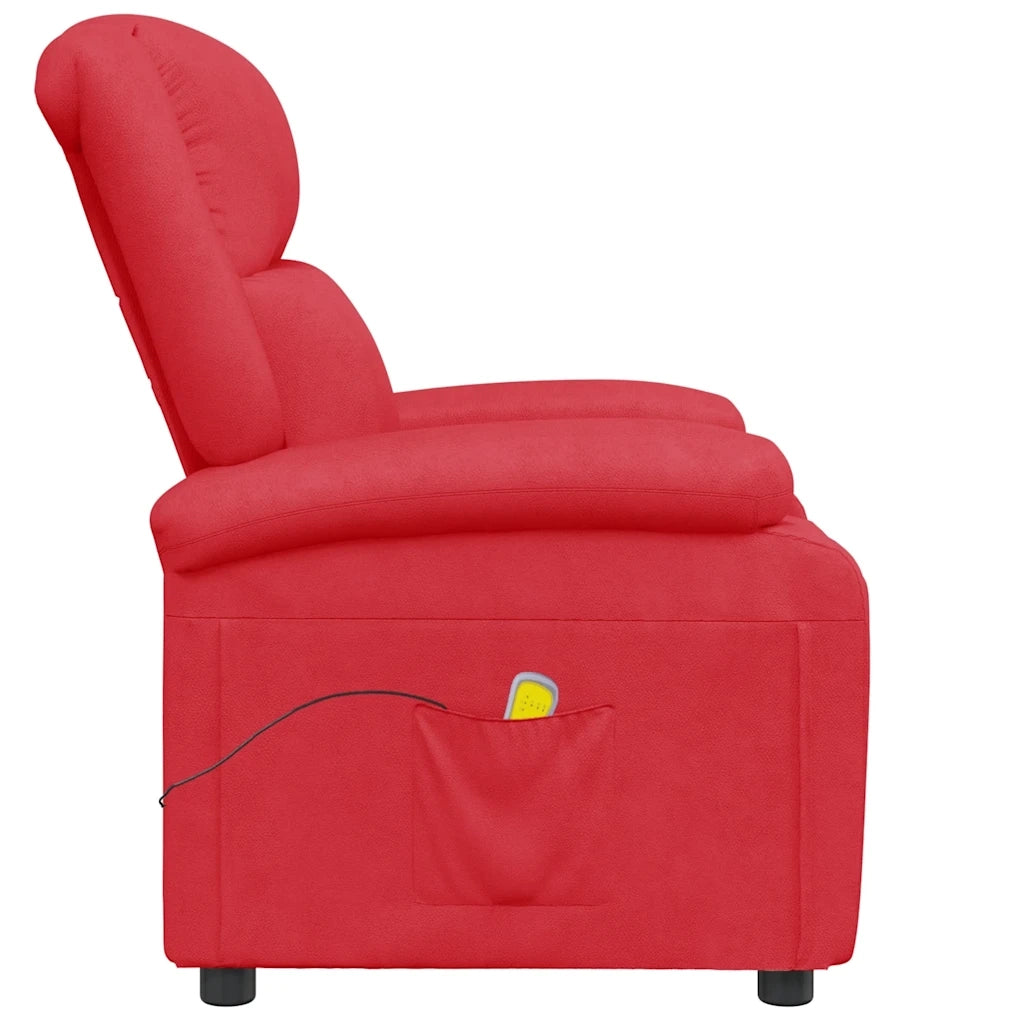 Poltrona Massaggiante Rossa in Similpelle 348466