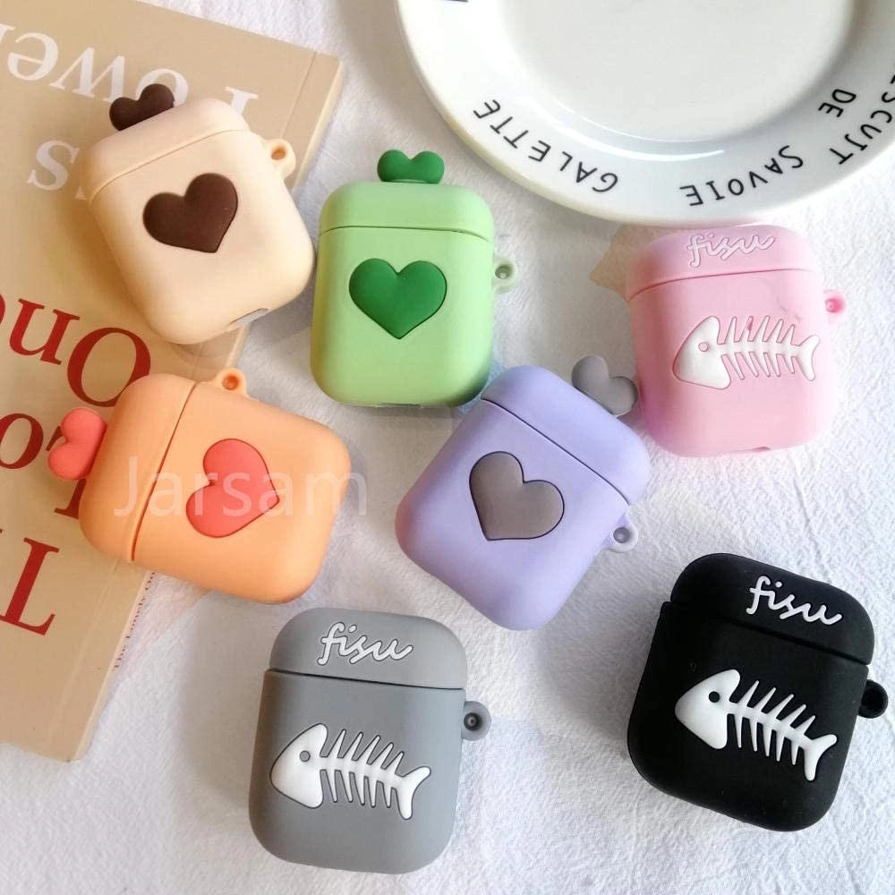 Trade Shop - Custodia Protettiva Per Airpods 2 Auricolari Wireless In Silicone Vari Colori -