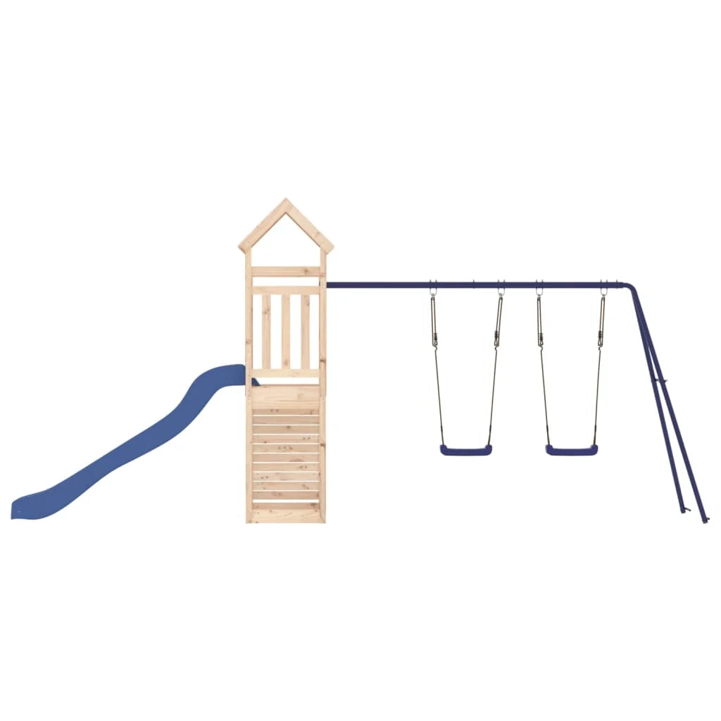 Altalene per parco giochi all'aperto scivolo altalene robuste giochi da giardino 495 x 186 x 214 cm legno di pino massiccio 02_0004720