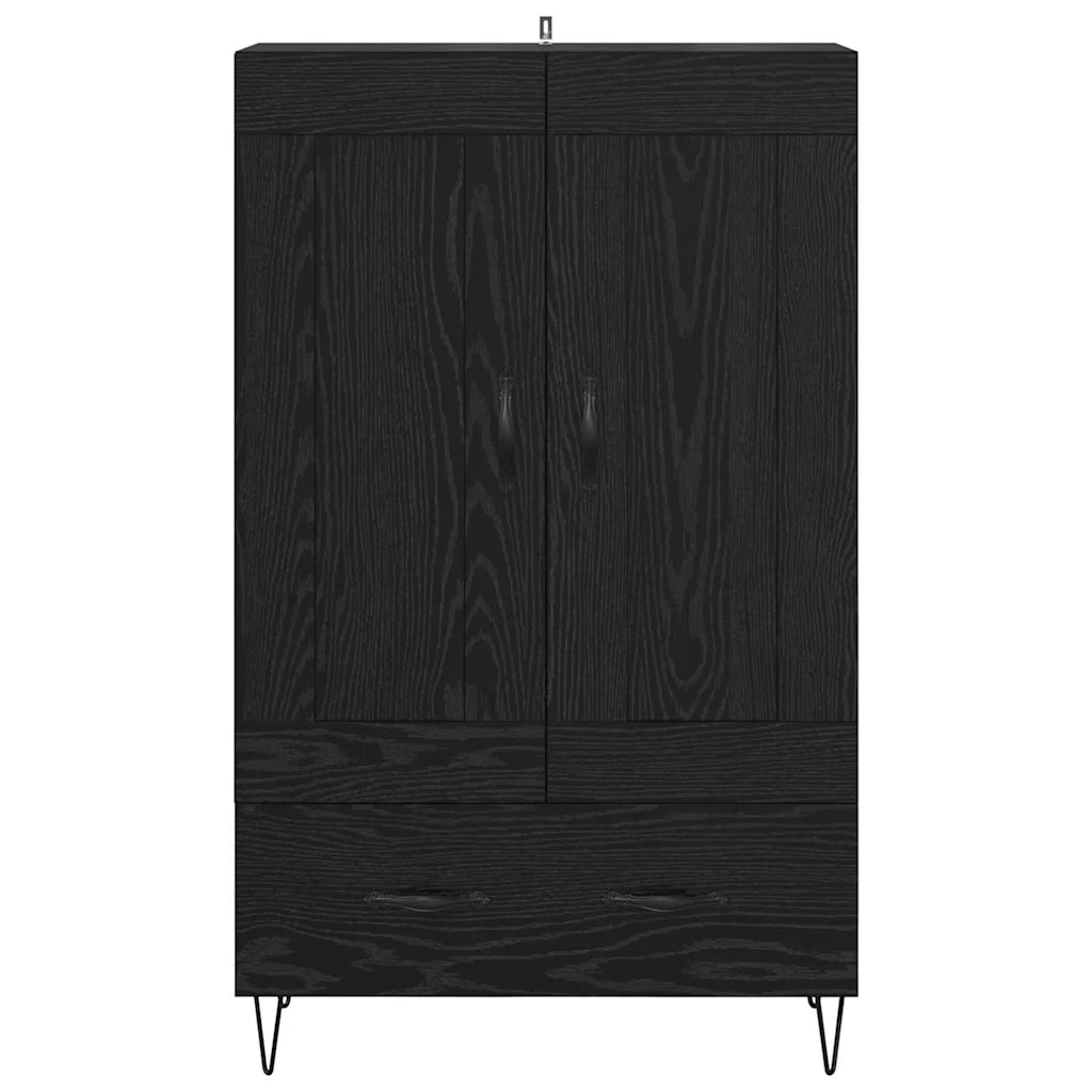 Credenza Rovere Nero 69,5 x 31 x 115 cm Legno multistrato 882570