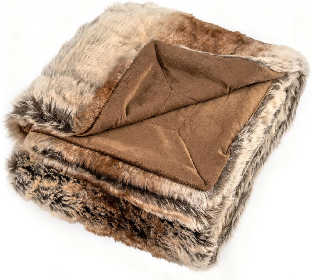 Pelosa per Letto Matrimoniale, Coperta in Pelliccia Sintetica Morbida e Soffice, Plaid di Lusso Spesso Caldo per Letto, Divano, 153 x 203 cm
