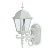 V-TAC VT-760 Lampada LED da Muro a Lanterna Piccola con Portalampada E27 (Max 60W) Rivolta in Alto Colore Bianco Opaco IP44 SKU 7520