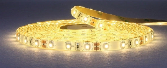 STRISCIA 5M IP65 3528 60LED/M 12V 4,8W/M 400LM/M 3000K
