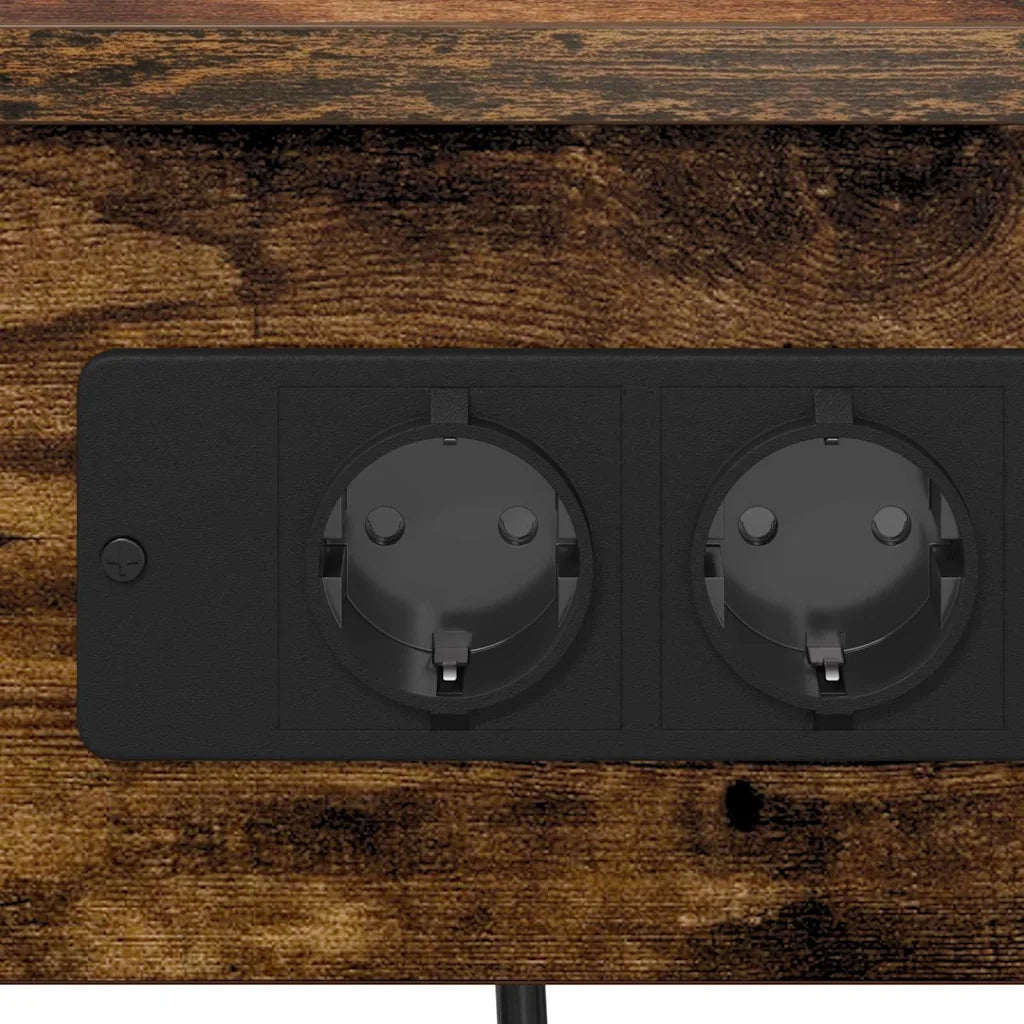 vidaXL Armadio da Notte Rovere fumo 41 x 31 x 51 cm Legno multistrato